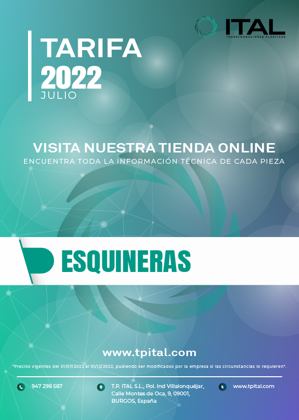 Tarifas 2022 - Tarifa Esquineras
