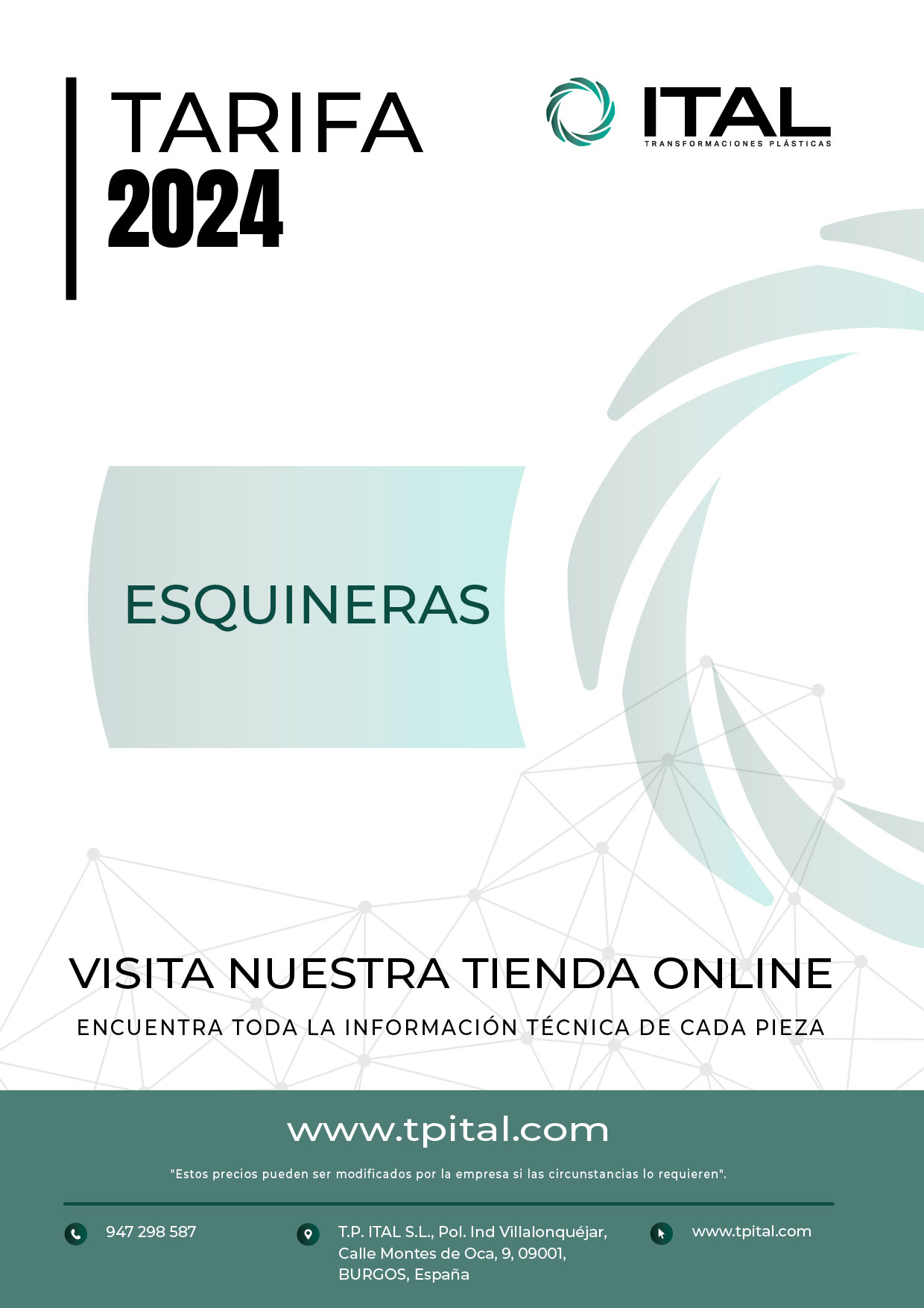 Tarifas 2023 - Tarifa Esquineras